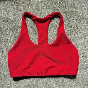Beach Riot Rocky Sports Bra in Red Small